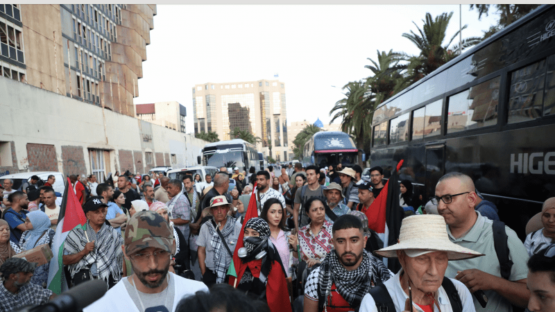 ليبيا تنظم إلى قافلة الصمود دعما لغزة