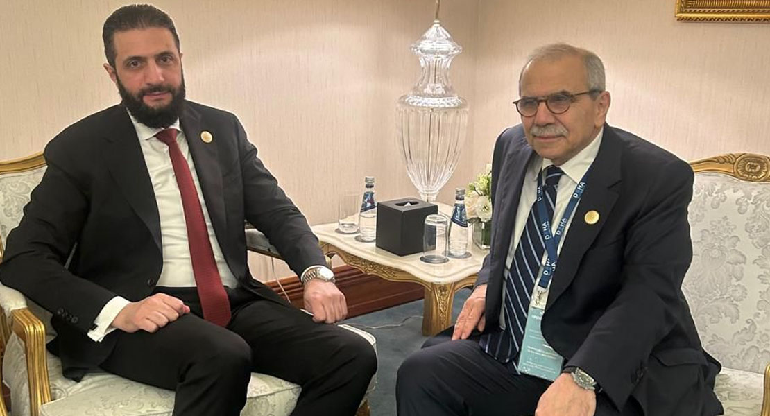 الشرع يستقبل رئيس الحكومة اللبنانية