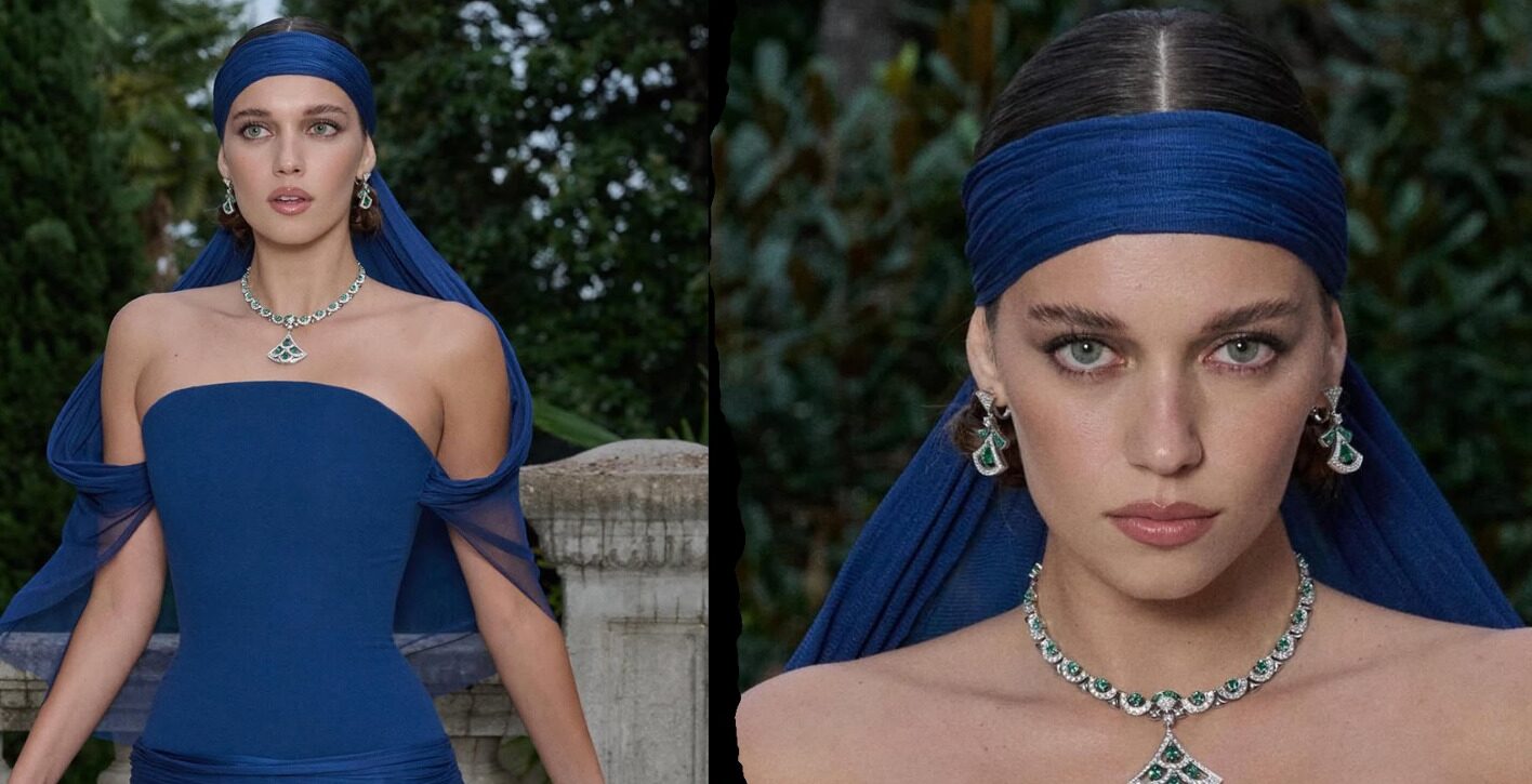 الأزرق الملكي إطلالة عفراء ساراتش أوغلو بتوقيع BVLGARI
