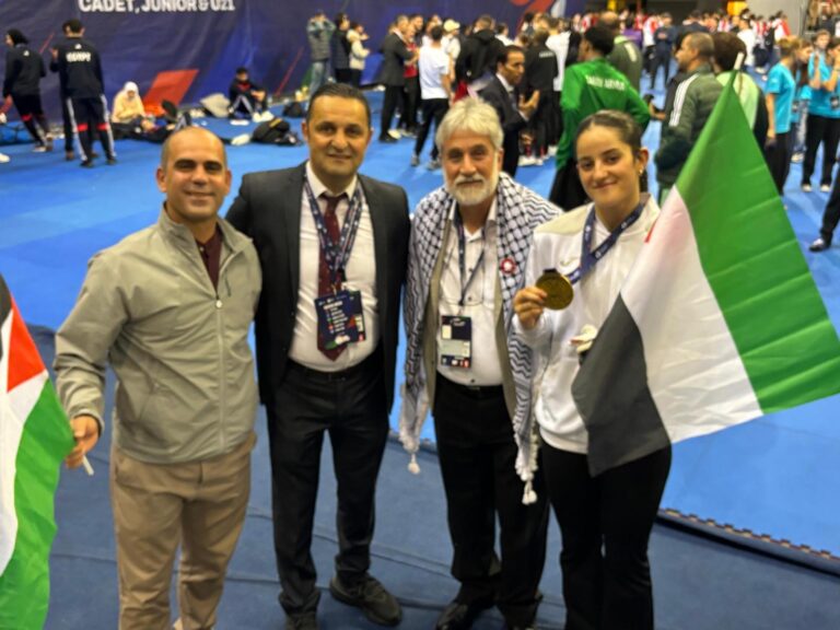 مريم بشارات تحصد ذهبية بطولة العالم للكاراتيه وتحافظ على لقبها للمرة الثانية على التوالي